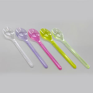 قاشق کافه بلند طرح زنبق بابا پلاست بسته 100 عددی