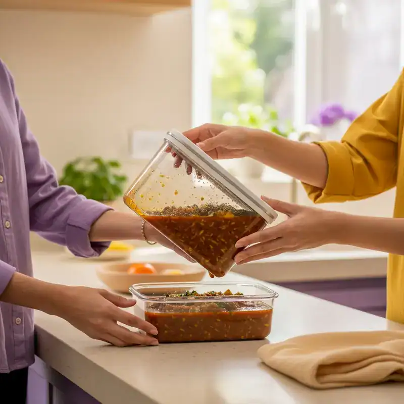 بسته‌بندی بی‌دردسر غذاهای آبدار: خداحافظی با نشت سوپ و خورشت!